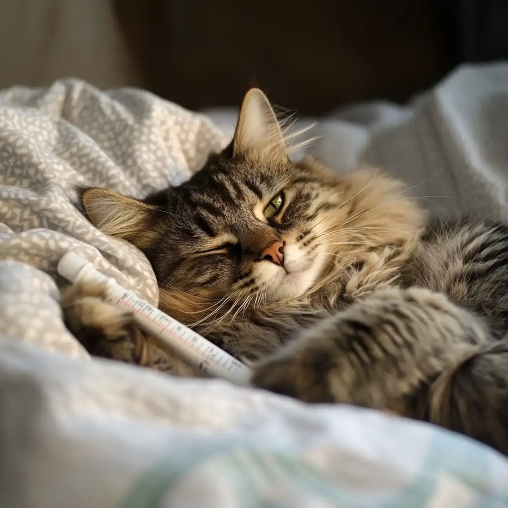 cat sleeping with one eye closed