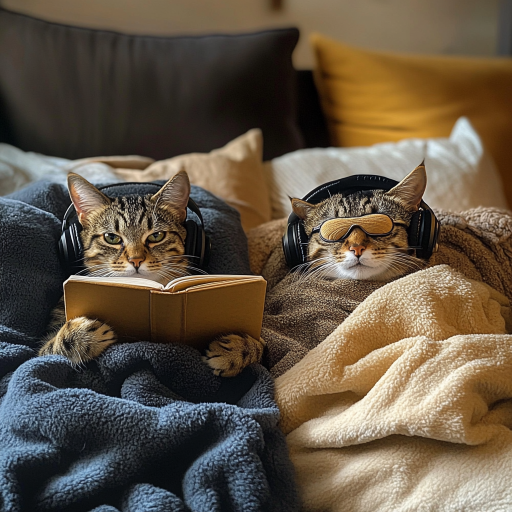 evening routine wind down kitties