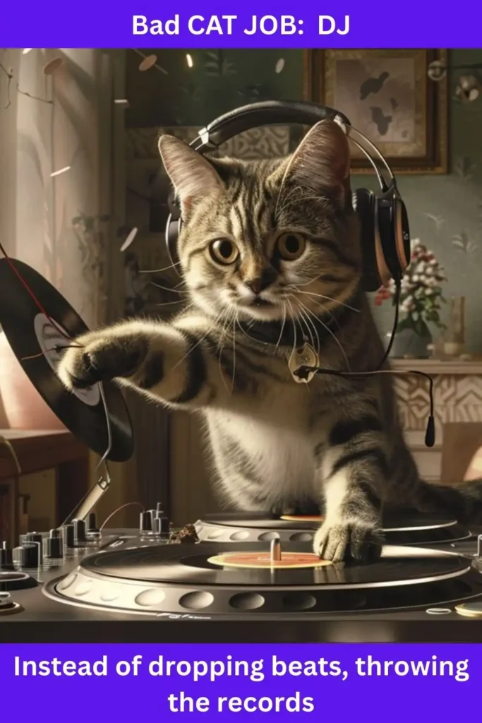 BAD CAT JOB: DJ Instead of dropping beats, throwing the records