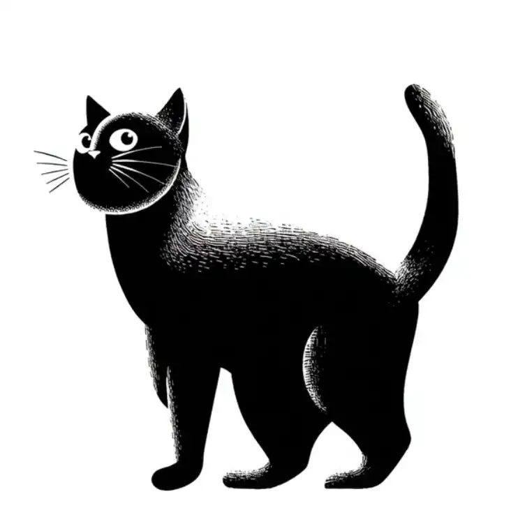 black cat silhouette