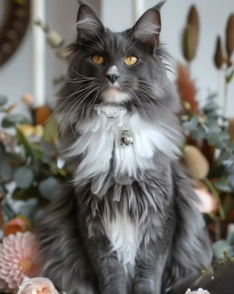 beautiful gray cat queen